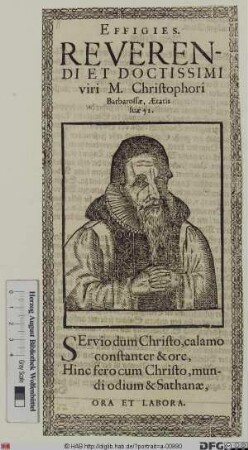 Bildnis Christoph Barbarossa (eig. Rodtbart od. Rohtbart)