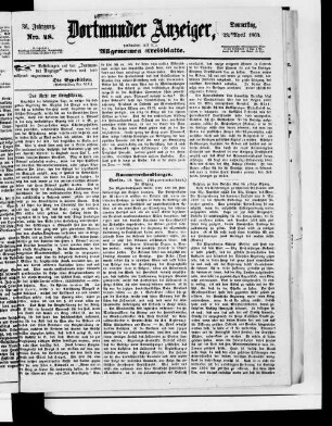 Dortmunder Anzeiger. 1862-1874