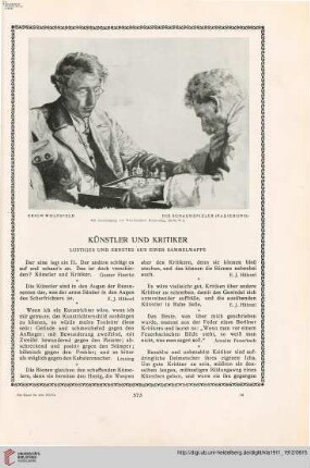 27: Künstler und Kritiker : Lustiges und Ernstes aus einer Sammelmappe