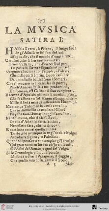 La musica: Satira I.