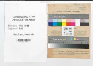 Entnazifizierung Heinrich Kaufnert , geb. 12.04.1912 (Bahnbeamter)