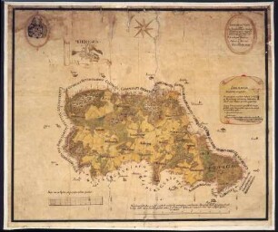 Geometrische Karte (Mappa) über die Deutschordensherrschaft Hohenfels