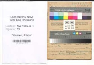 Entnazifizierung Johann Driessen , geb. 04.09.1912 (Gaertner)