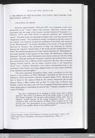 2. The Birth Of Neo-Realism: Cultural Precursors And Industrial Aspects