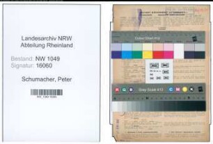 Entnazifizierung Peter Schumacher , geb. 24.10.1886 (Schlosser)