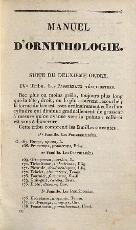 Manuel d'ornithologie, ou description des genres et des principales espèces dôiseaux, 2