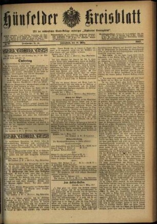 Ausgabe vom Samstag, den 10. März 1917.