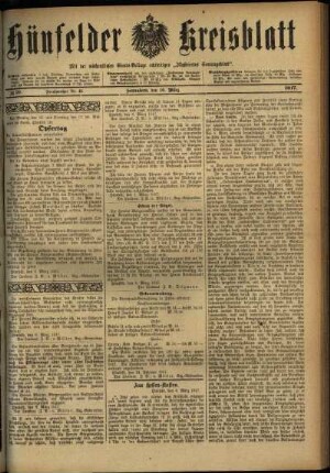 Ausgabe vom Samstag, den 10. März 1917.
