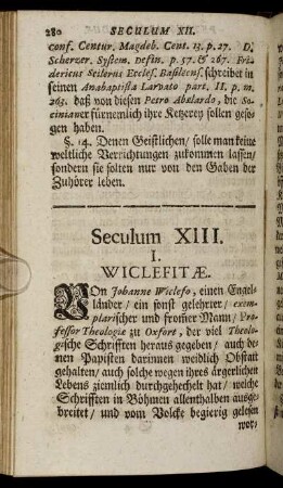 Seculum XIII.
