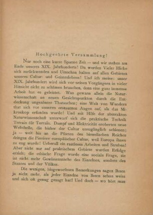 Hochgeehrte Versammlung!