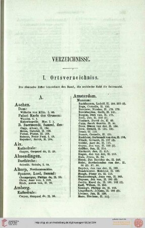 Ortsverzeichniss