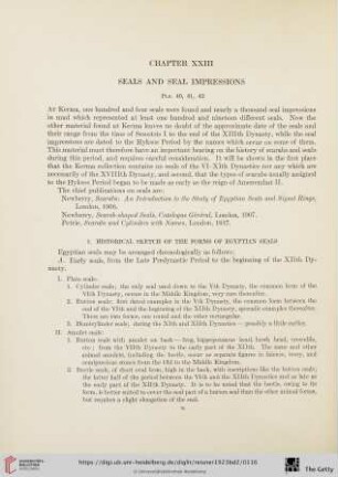 Chapter XXIII: Seals and Seal Impressions