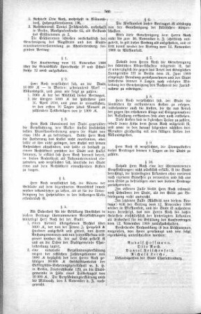 In nicht öffendlicher Sitzung (327), 10. November 1909