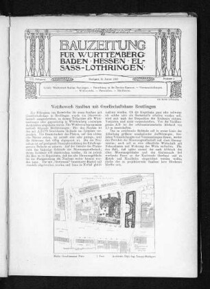Wettbewerb Saalbau mit Gesellschaftshaus Reutlingen