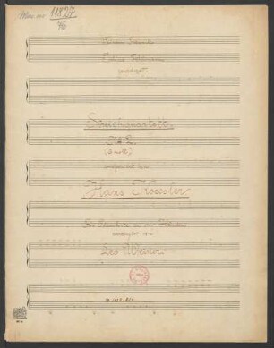 Quartette. Arr; pf 4hands; g-Moll