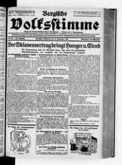 Bergische Volksstimme. 1917-1932