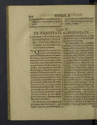 Caput V. De identitate & diversitate.