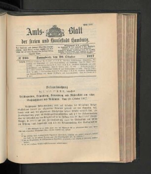 No. 266, 20. Oktober 1917