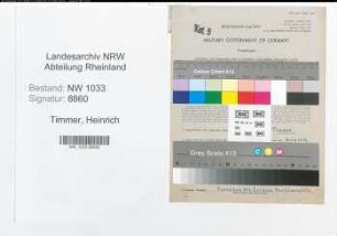 Entnazifizierung Heinrich Timmer , geb. 03.10.1914 (Polizeibeamter)