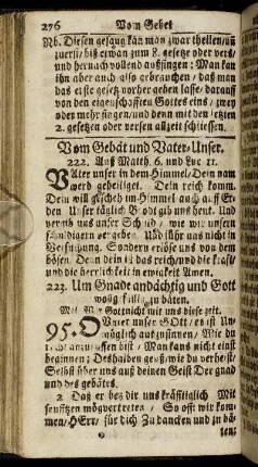 Vom Gebät und Vater-Unser.