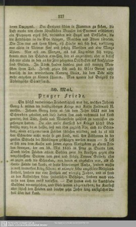 30. Mai. Prager Friede
