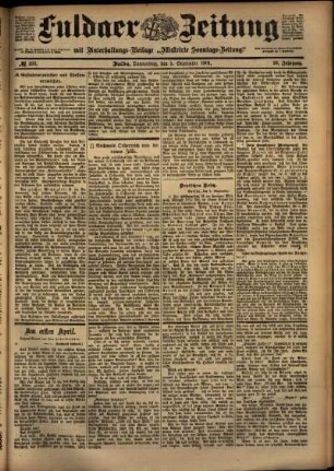 Ausgabe vom Donnerstag, den 05. September 1901.