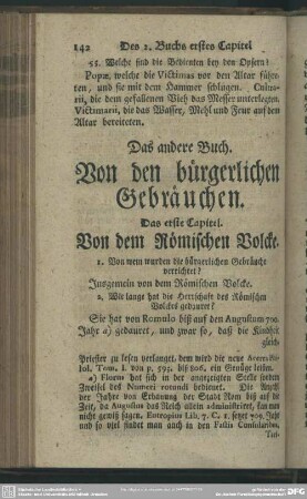 Das andere Buch. Von den bürgerlichen Gebräuchen