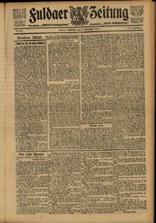Zweite Ausgabe vom Mittwoch, den 04. Dezember 1907.