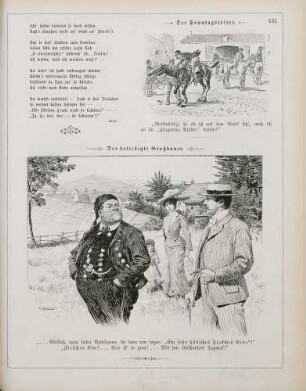 "Der Sonntagsreiter" "Der beleidigte Großbauer"