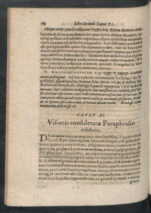 Caput XI. Visionis consideratae Paraphrasin exhibens