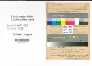 Entnazifizierung Kaspar Dohmen , geb. 24.08.1895 (Polizist)