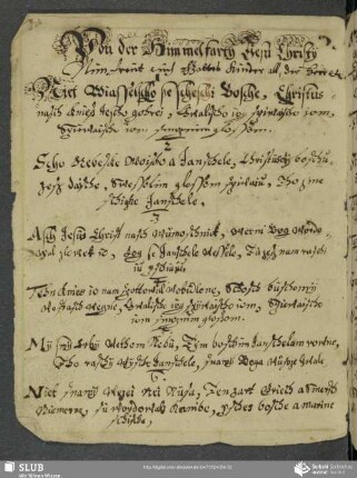Von der Himmelfarth Jesu Christii