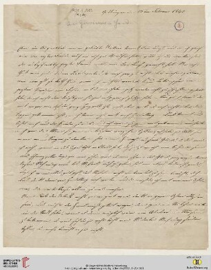 Nachlass Georg Gottfried Gervinus. Korrespondenz Carl und Sophie Oesterley/Georg Gottfried und Viktoria Gervinus: Brief von Sophie Oesterley an Viktoria Gervinus