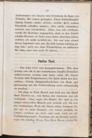 Fünfter Theil.