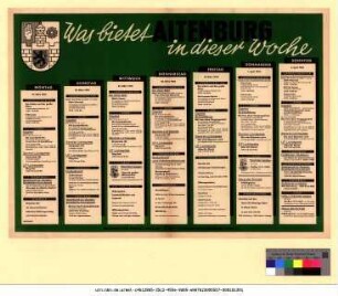 Originaltitel: Was bietet Altenburg in dieser Woche 27. März bis 2. April 1950