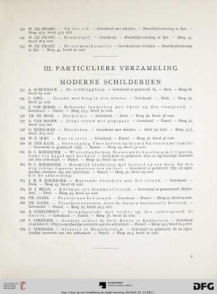III. Particuliere verzamelingen; moderne schilderijen (Nr. 153-169)
