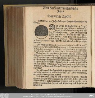 Von den Finsternussen dieses Jahrs. Das vierte Capitel.