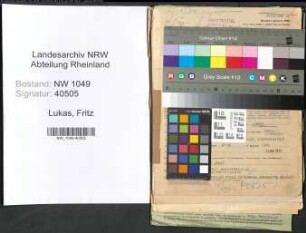 Entnazifizierung Fritz Lukas , geb. 07.04.1894 (Lehrer)