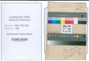 Entnazifizierung Berta Maria Stoltenhoff , geb. 22.06.1891 (Lehrerin)