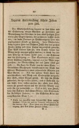Lazarus Auferweckung führte Jesum zum Ziel