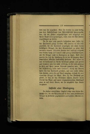 Instinkt oder Überlegung