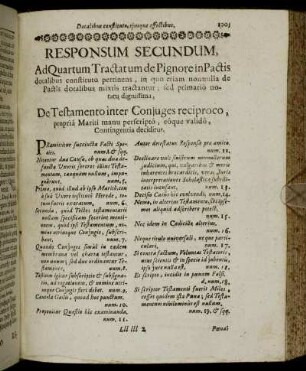 Responsum Secundum [...]