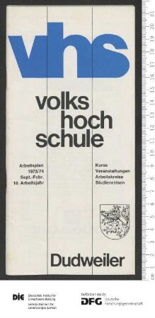 Programm 1. Semester 1973/1974