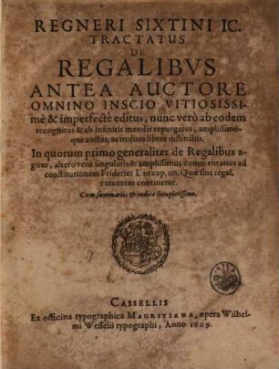Tractatus de regalibus