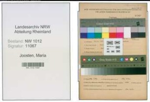 Entnazifizierung Maria Joosten , geb. 29.10.1879 ()