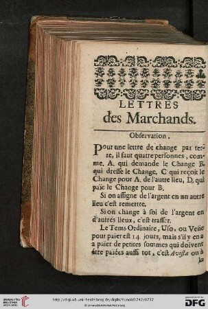 Lettres des Marchands
