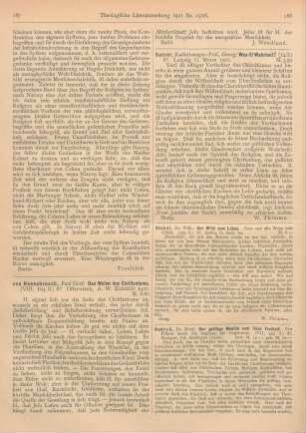 188-189 [Rezension] Andreä, Ernst, Der geistige Mensch und seine Freiheit