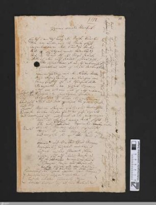 Hymne an die Warheit - Cod.poet.et.phil.fol.63,I,18 : [StA 1,130/429]