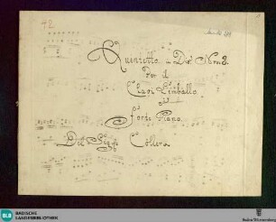 Quintets. Arr - Don Mus.Ms. 290 : cemb; E|b