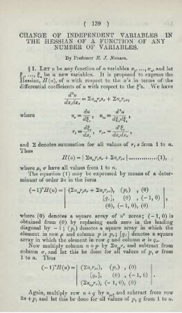 Change of independent variables in the hessian of a function of any numer of variables.